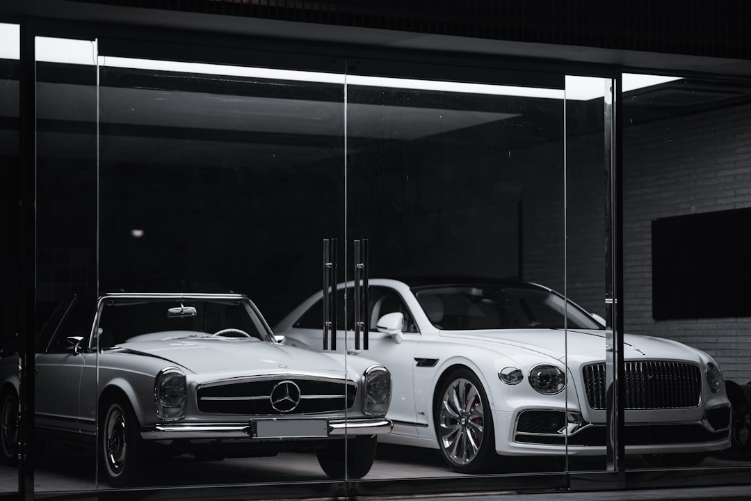 White Mercedes-Benz coupe